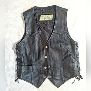 Vintage Leather Biker Vest